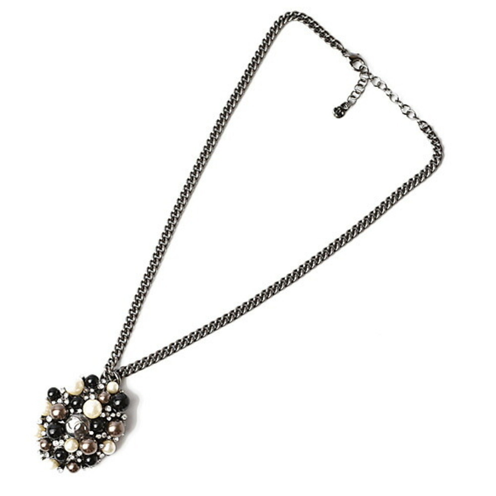 CHANEL Silver Pearl Necklace